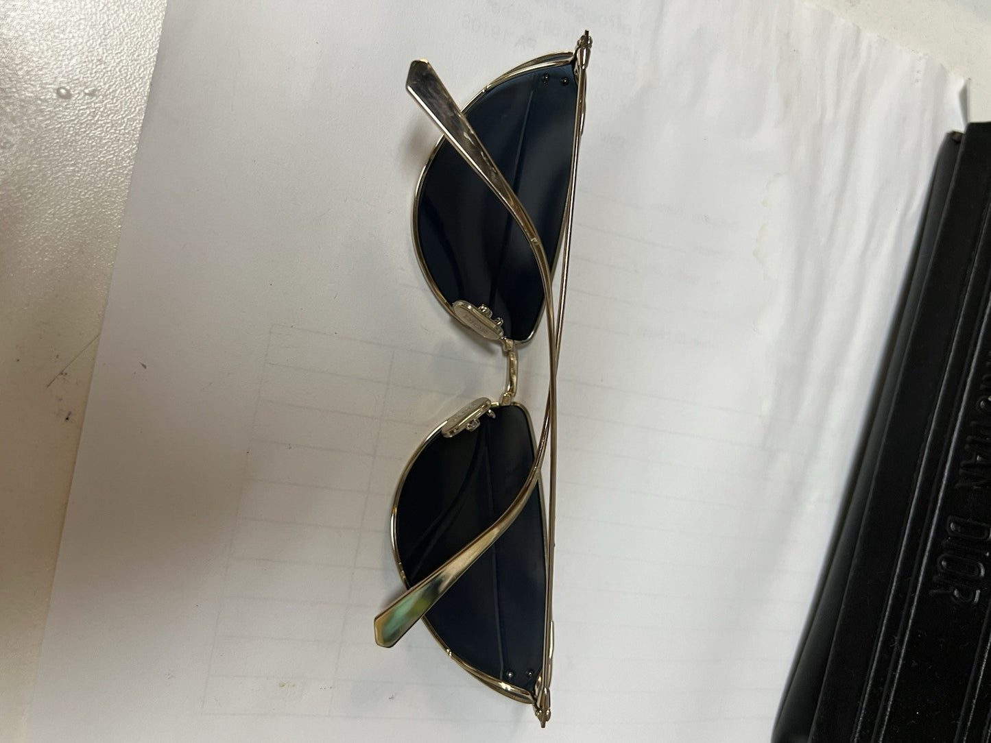 Christian Dior Miss Dior Sunglasses Gold/Blue Model B1U 8080 63mm Retail $480