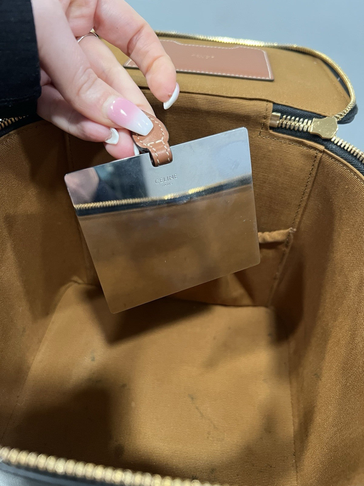 Celine Triomphe Square Vanity Case With Authenticity Retail $920