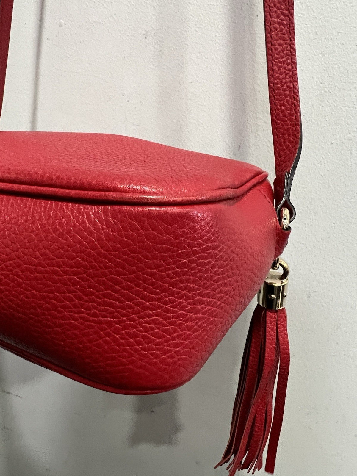 Gucci Red Soho Crossbody Bag With Box Duster & Authenticity
