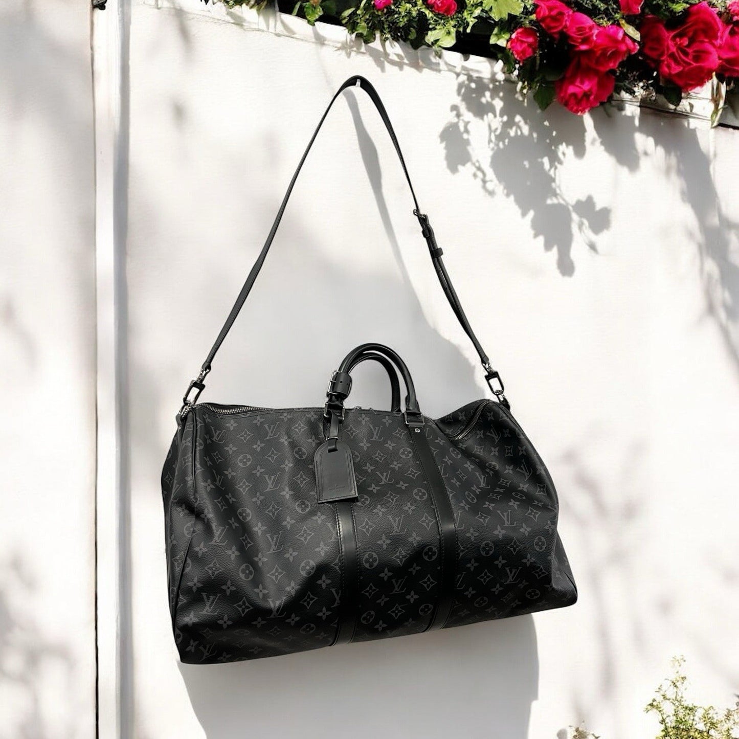 Louis Vuitton 2021 Monogram Eclipse Keepall 55 W/Authenticity