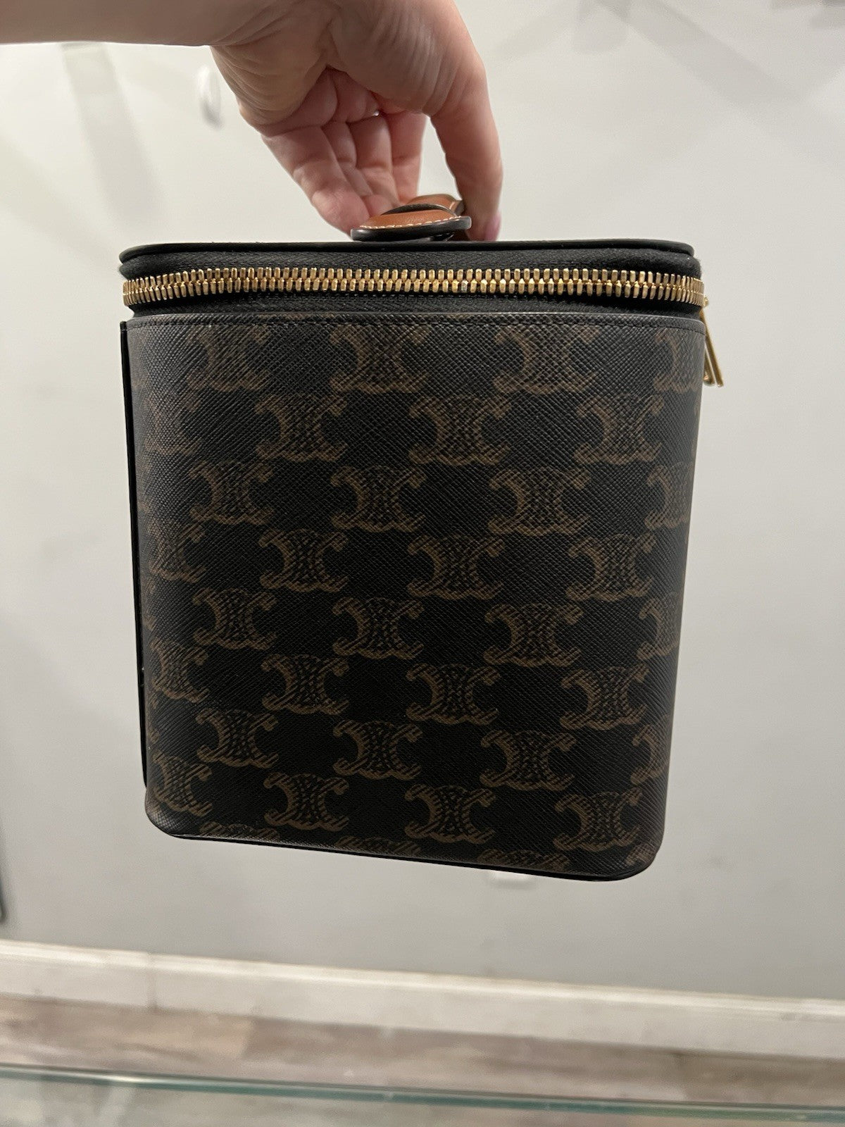 Celine Triomphe Square Vanity Case With Authenticity Retail $920