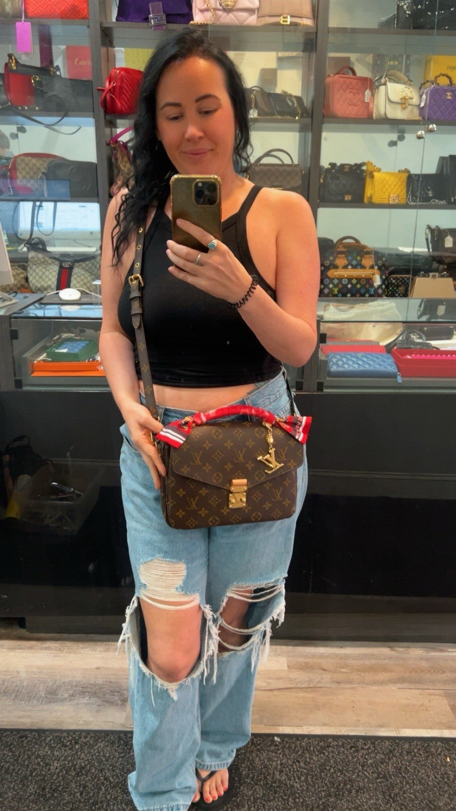 Louis Vuitton Metis Pochette W/Scarf Keychain Duster & Authenticity Retail $3395