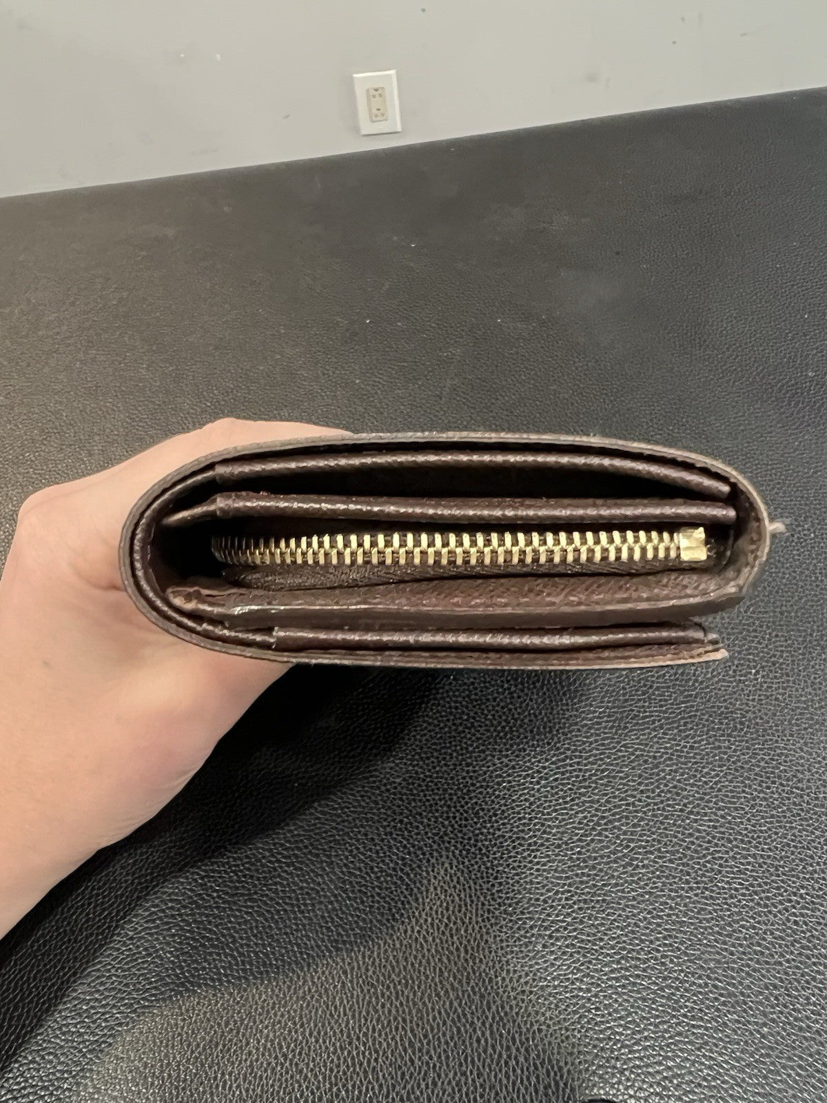 Louis Vuitton Damier Ebene Porte Monnaie Billets Tresor Wallet W/Authenticity