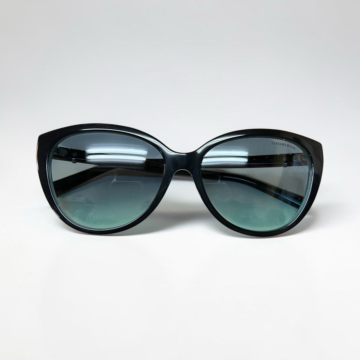 Tiffany & Co Black/Tiffany Blue Cat Eye Sunglasses TF4251  56mm Retail $400