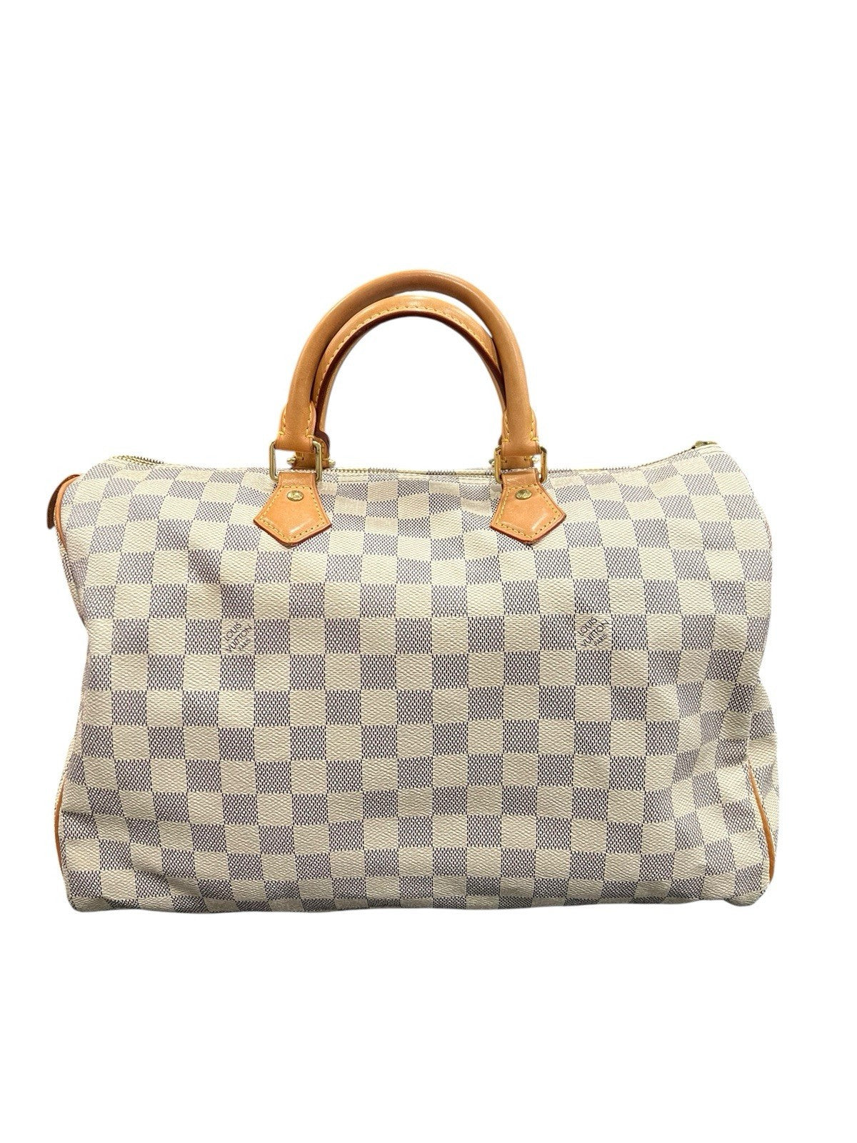 Louis Vuitton Damier Azure Speedy 35 W/Duster Lock & Certificate Of Authenticity