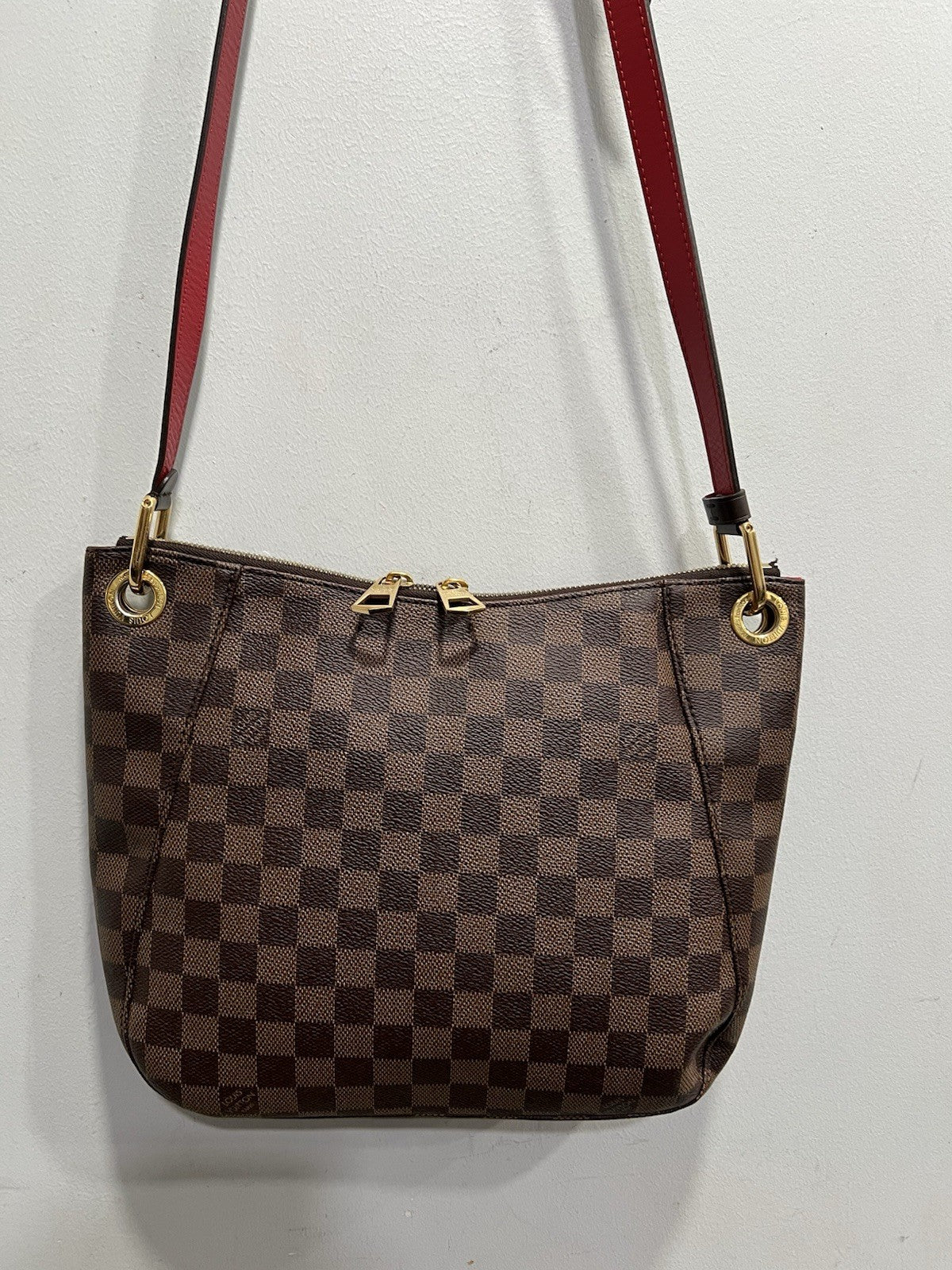 Louis Vuitton Damier Ebene South Bank Besace Crossbody Bag W/ Authenticity