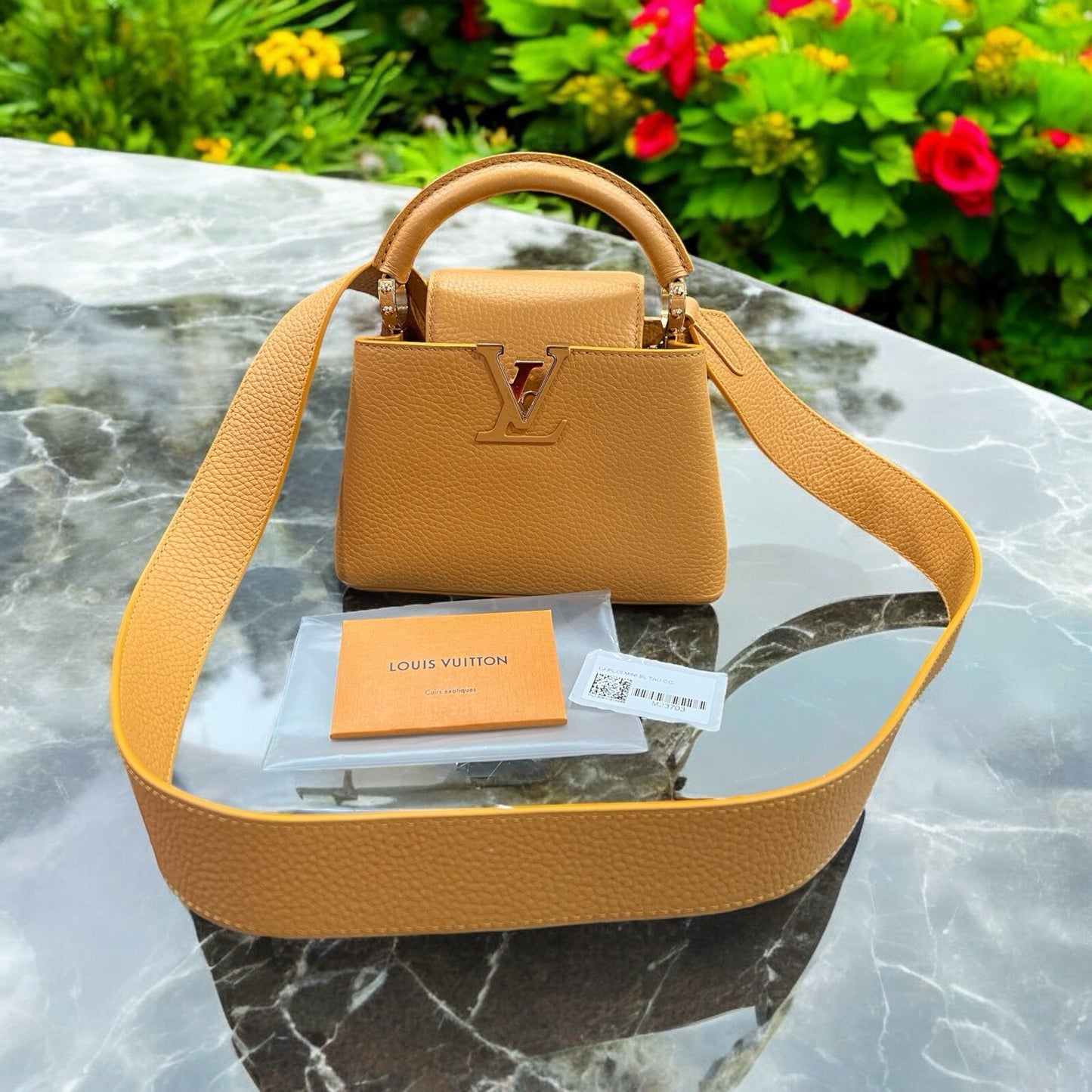 Louis Vuitton Capucines Mini Taurillion Ocre NWT