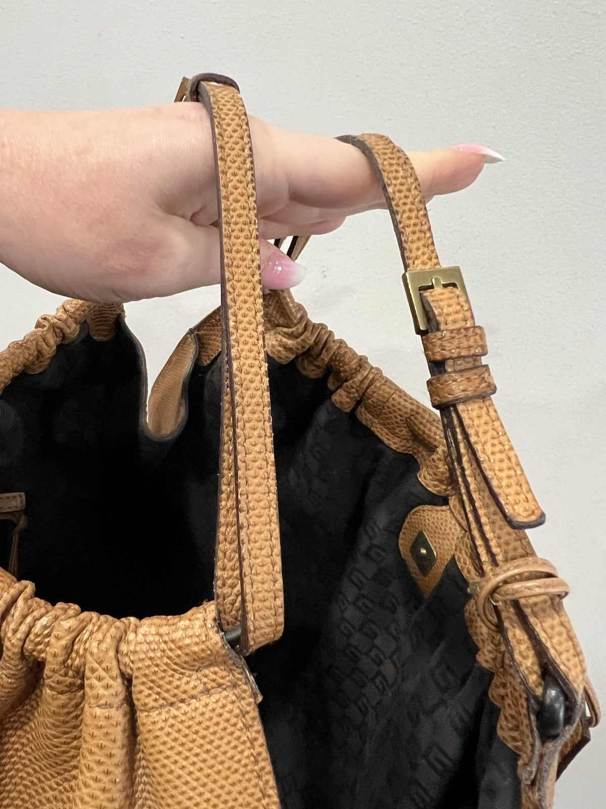 Gucci Vintage Lizard Cognac Limited Edition Handbag