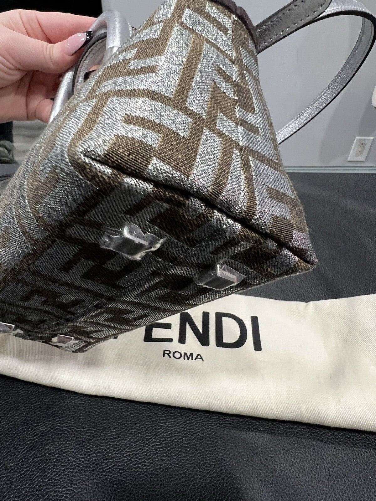 Fendi Mini By The Way Icons Bag Tags & Duster NWOT