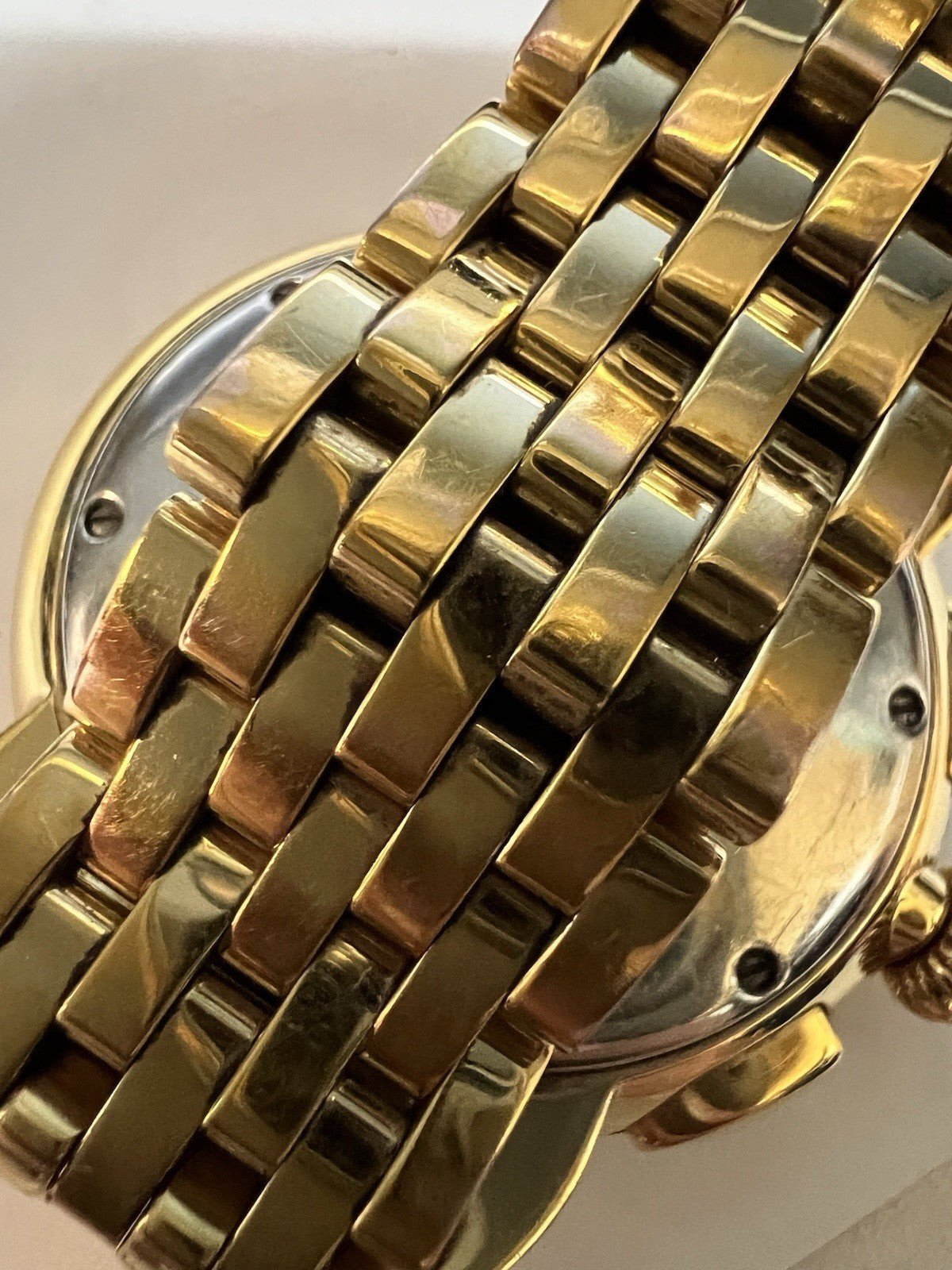 Michele 18k Gold Plated Diamond Bezel Chronograph MW21A01B0968