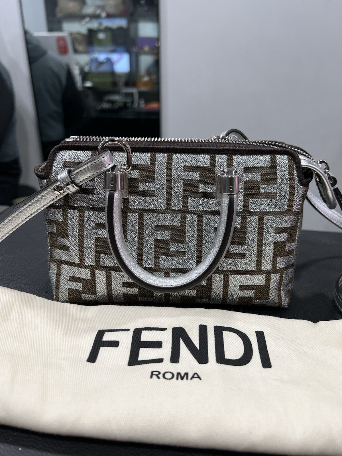 Fendi Mini By The Way Icons Bag Tags & Duster NWOT