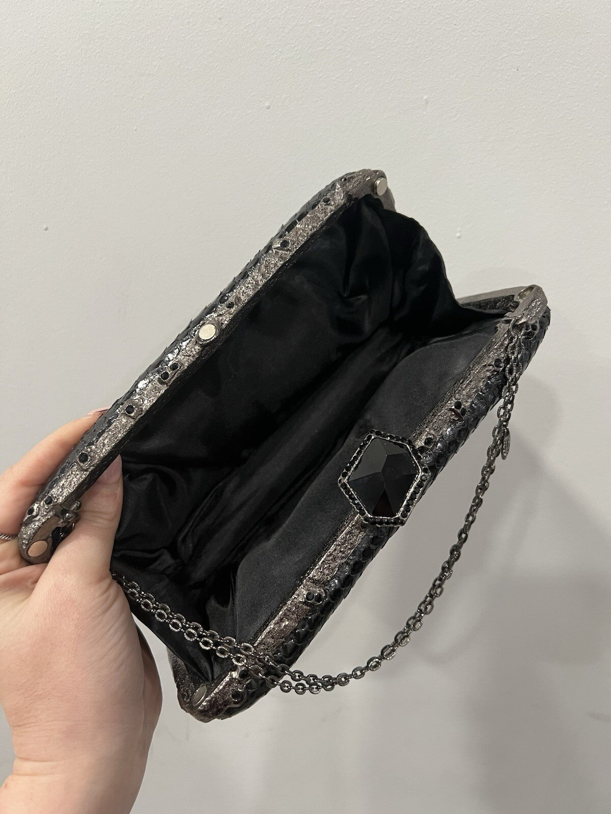 Clara Kasavina Handmade Python Snakeskin Clutch RARE