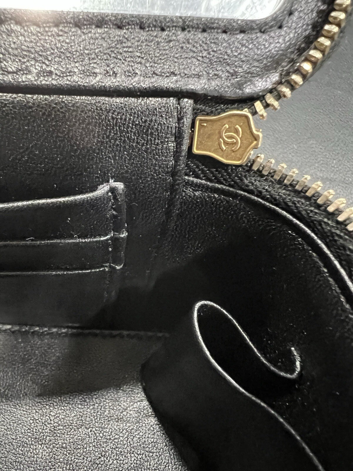 Chanel Charm Chain Vanity Lambskin Case W/Certifiacte Of Authenticity