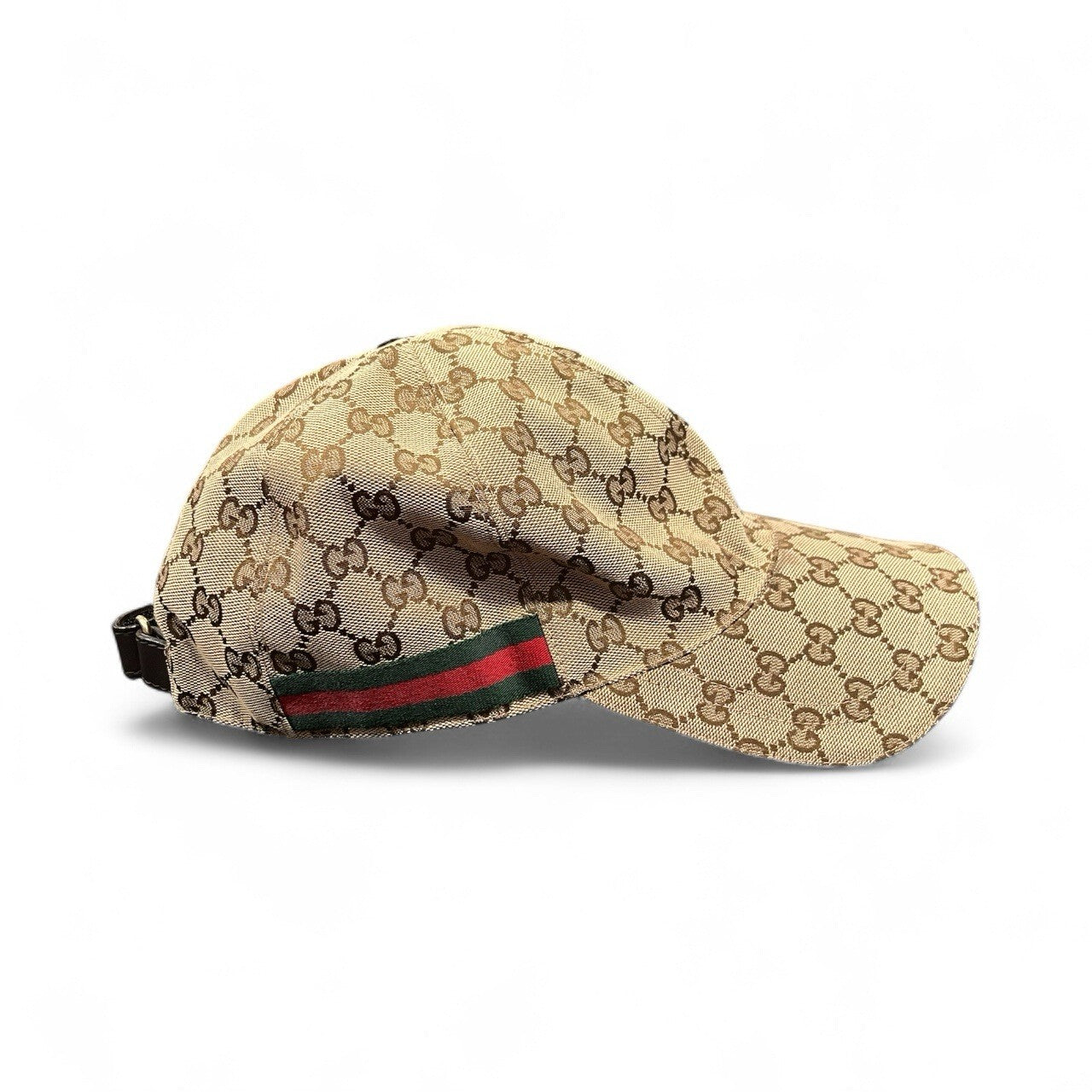 Gucci Canvas Monogram Web Baseball Cap XL Retail $570