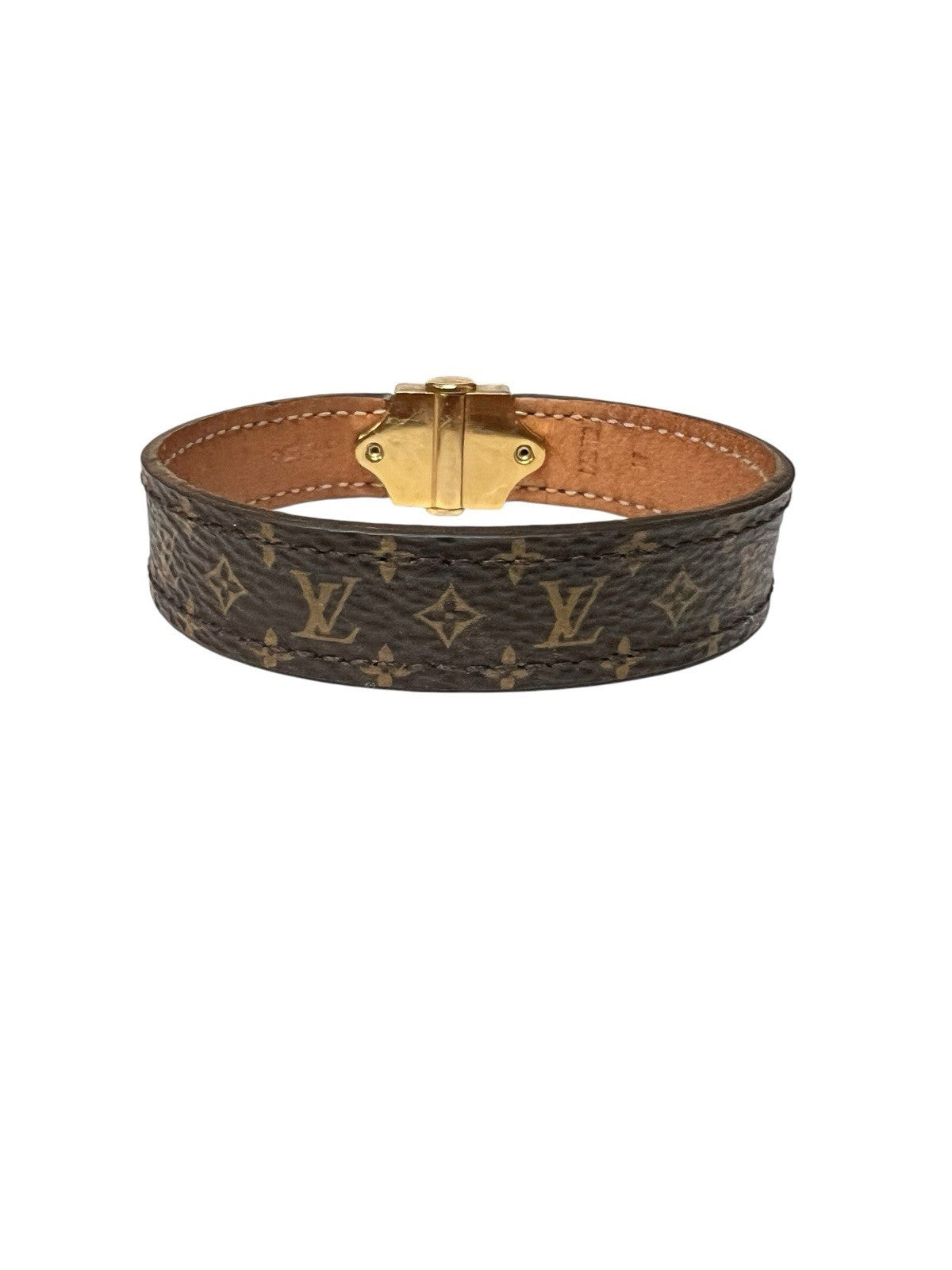 Louis Vuitton Nano Monogram Bracelet 17 Retail $315 6.75" AUTHENTIC