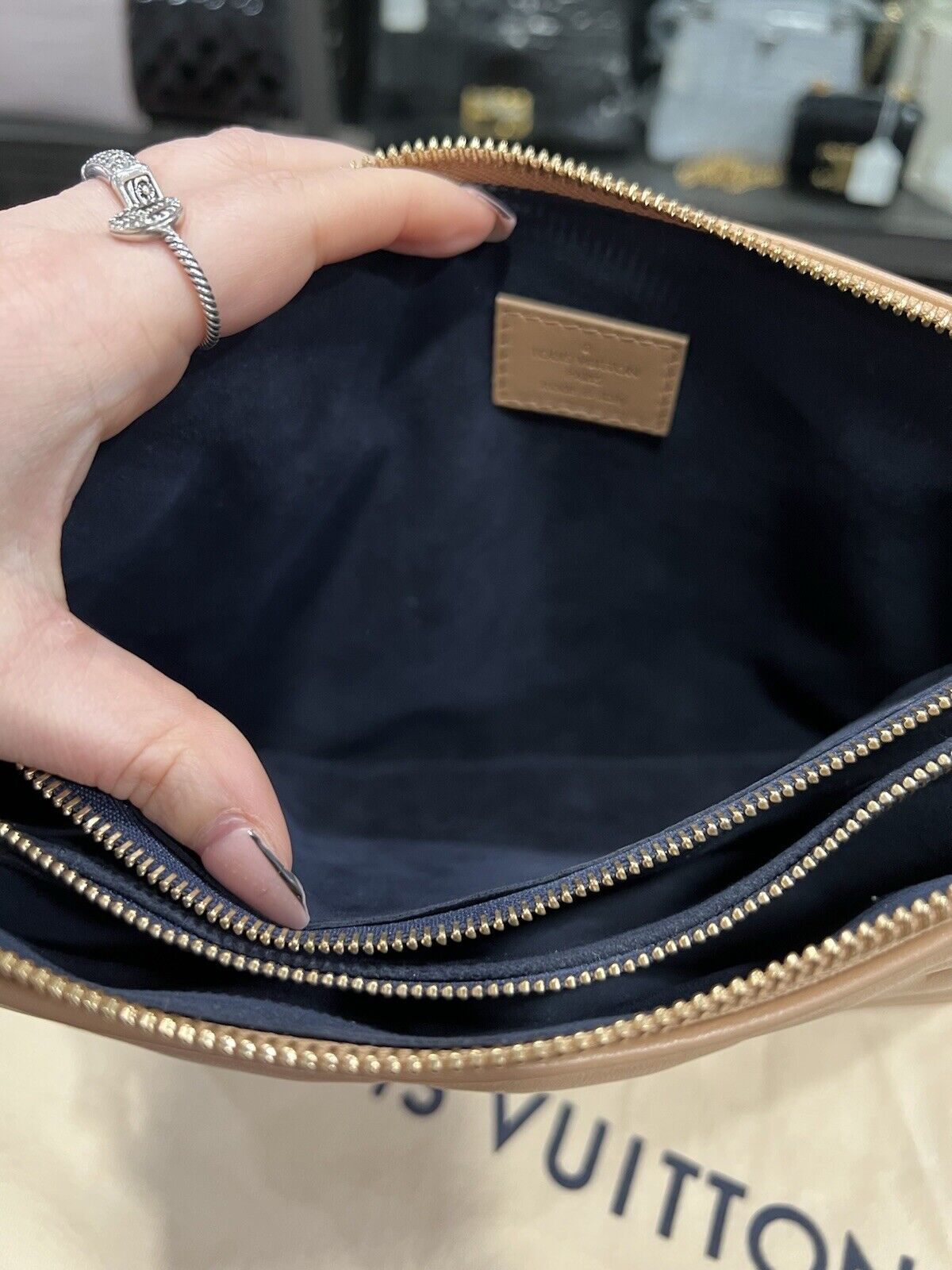 Louis Vuitton Camel Coussin PM W/Duster