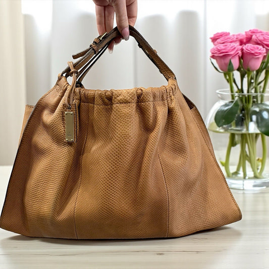 Gucci Vintage Lizard Cognac Limited Edition Handbag