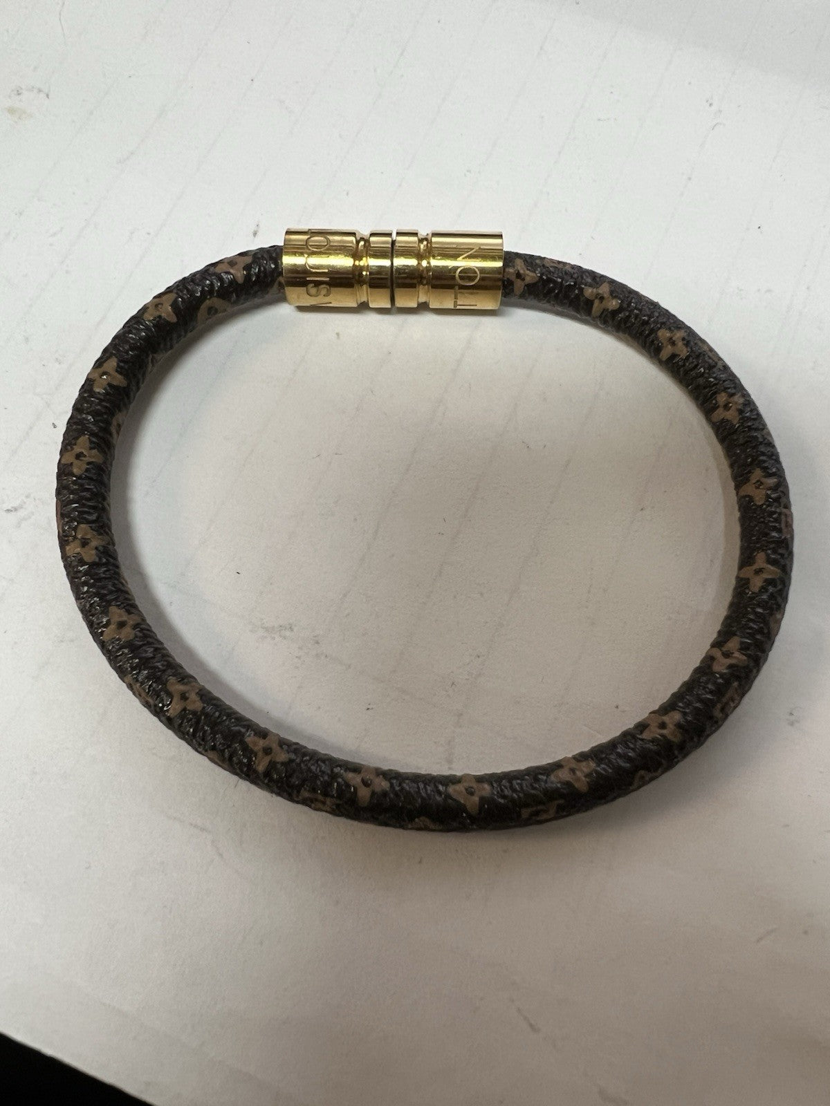 Louis Vuitton Magnetic Canvas Bracelet 7" AUTHENTIC