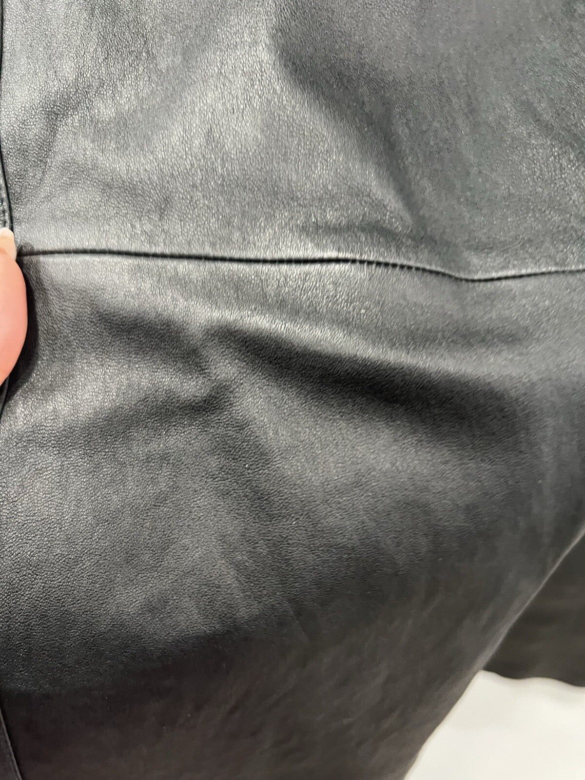 Givenchy Black Leather Zipper Detail Stretch Pants Size 40/US8