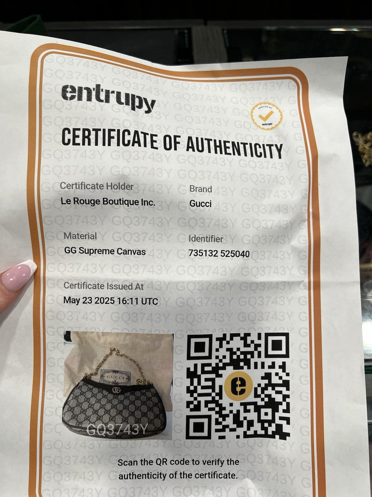 Gucci Ophidia Small Shoulder Bag Box Duster & Authenticity