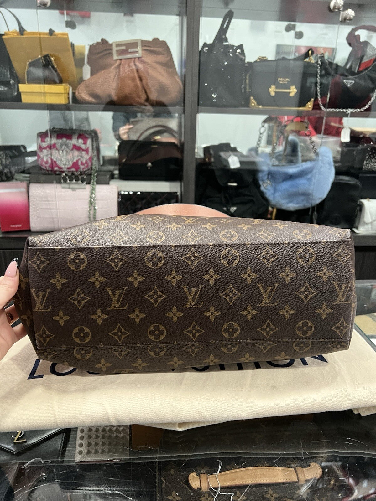 Louis Vuitton Tuleries Hobo Monogram Canvas & Leather W.Tags & Duster