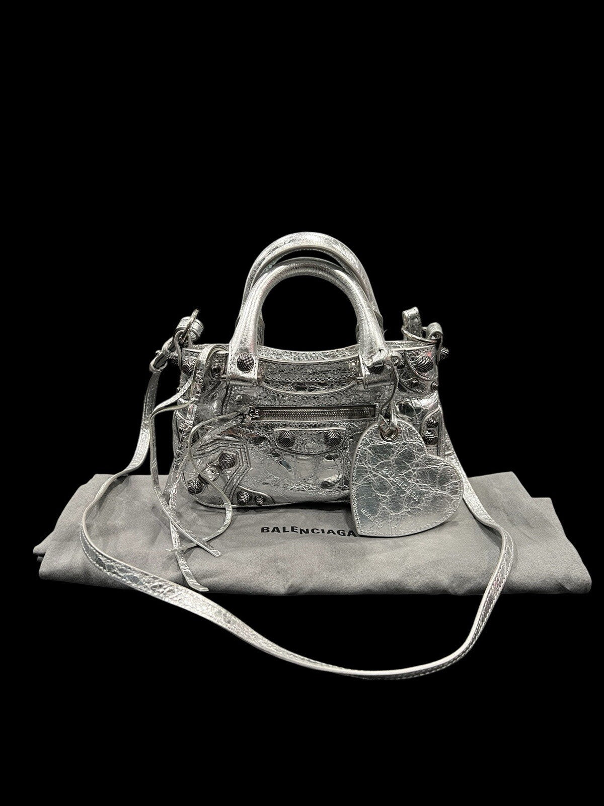 Balenciaga Neo Cagole Mini Metallized Tote Bag