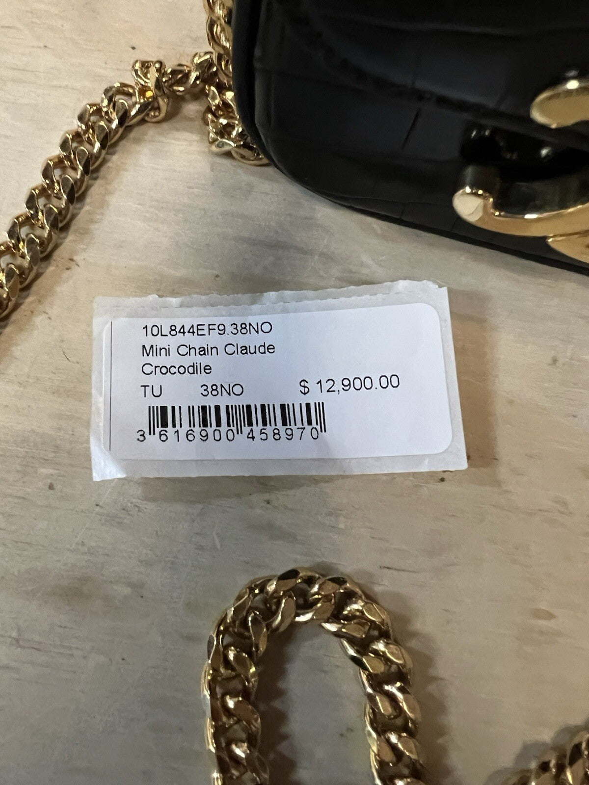 CELINE MINI CHAIN CLAUDE in NILOTICUS CROCODILE