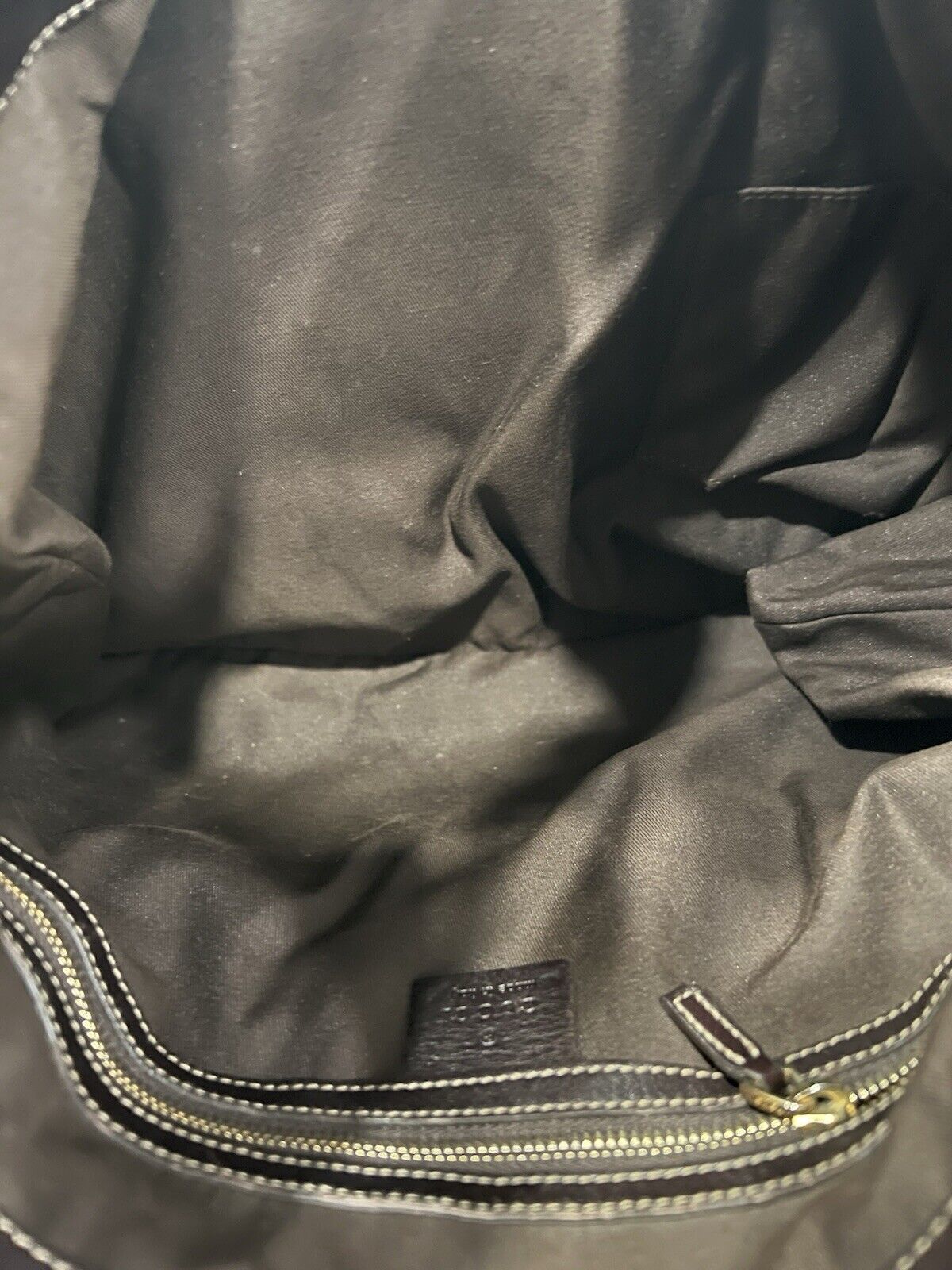 Gucci Leather Medium Britt Dark Brown Shoulder Bag With Authenticity