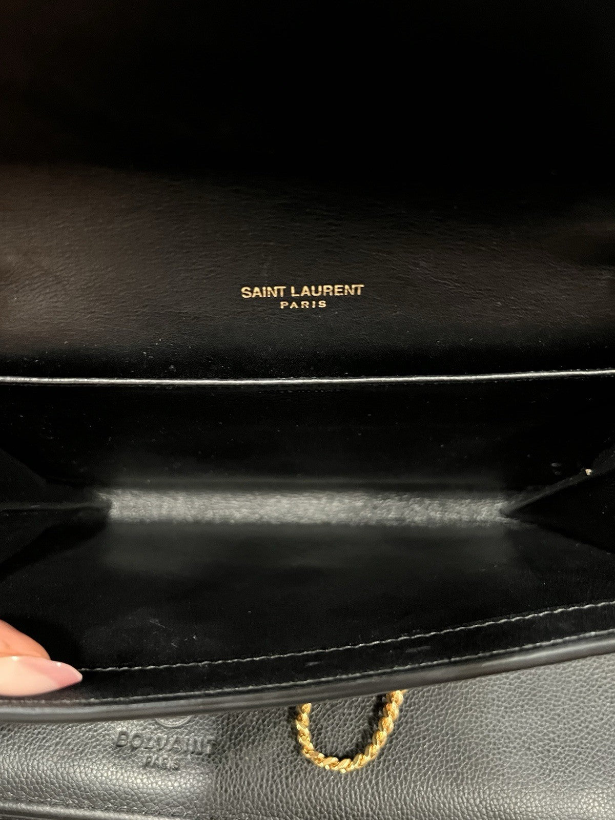 YSL Saint Laurent Snake Patent Uptown Box Duster & Card Holder Retail $1590