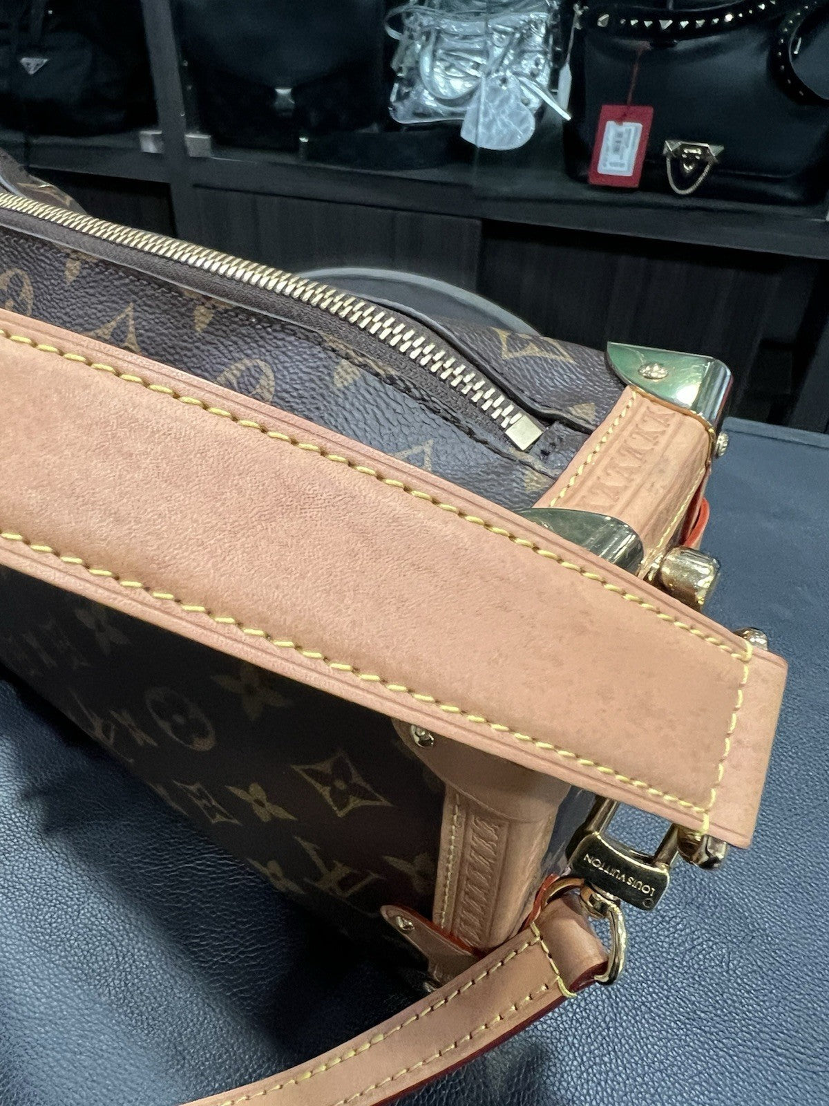 Louis Vuitton Side Trunk Bag MM With Duster Tag & Authenticity