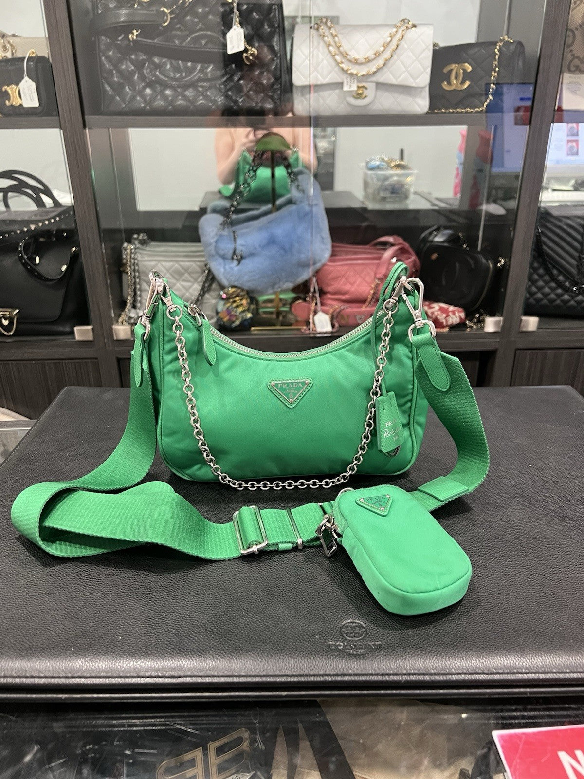 Prada Nylon Green Re-Edition 2005 With Certificate Of Authenticity
