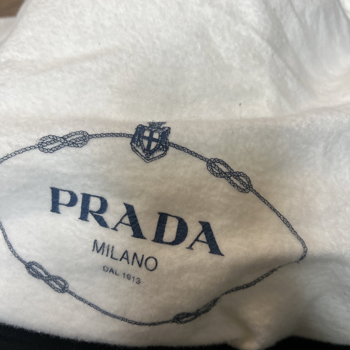 Prada Cinghiale Trimmed Paglia Straw Shoulder Bag W/Authenticity