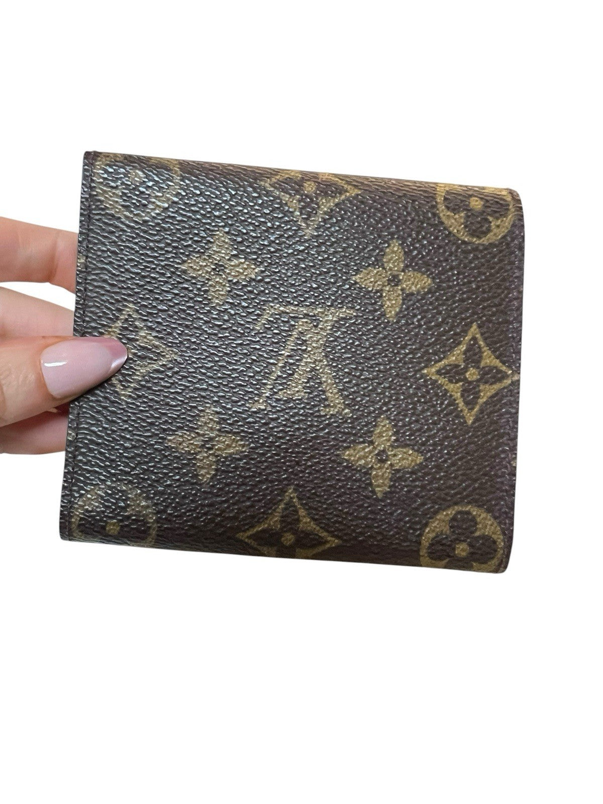 Louis Vuitton Monogram Canvas Trifold Card Holder Duster & Authenticity