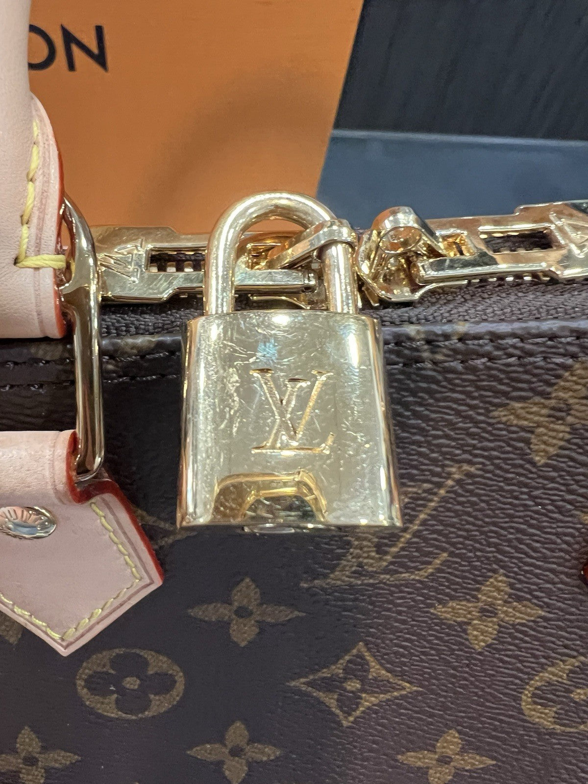 Louis Vuitton Monogram BB Alma With Box Duster Lock Key Receipt Retail $2000