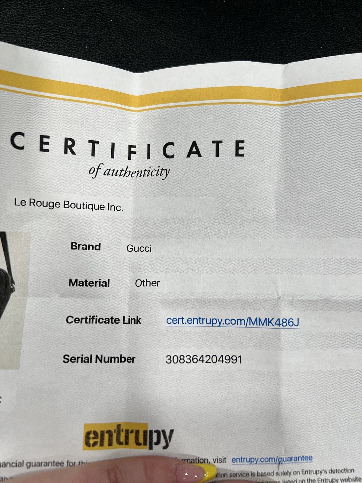 Gucci Black Leather Disco Crossbody Bag With Certificate Of Authenticity