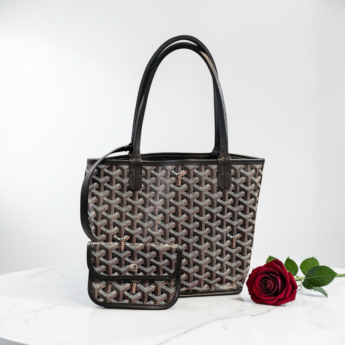 Goyard Anjou Pm Reversible Tote Bag Goyardine Certificate Of Authenticity
