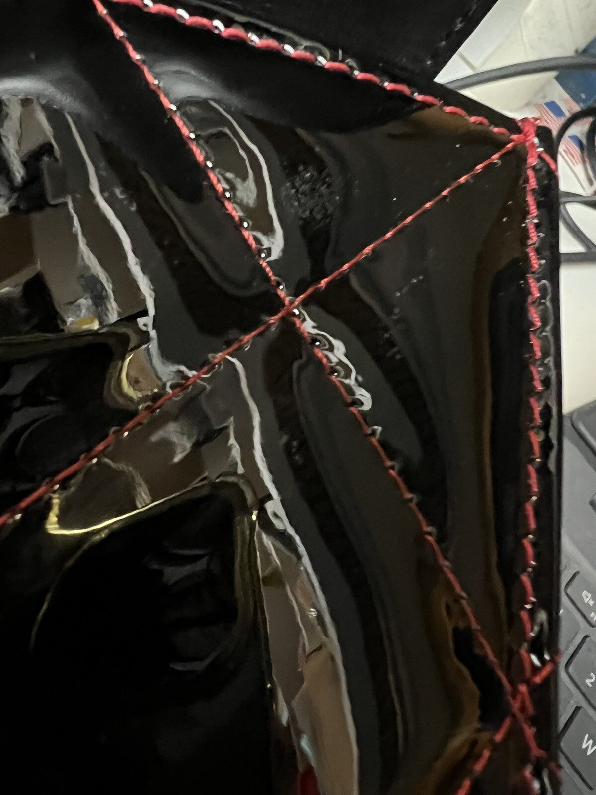 Alexander McQueen Black Patent Skull Chain Bag Quilted