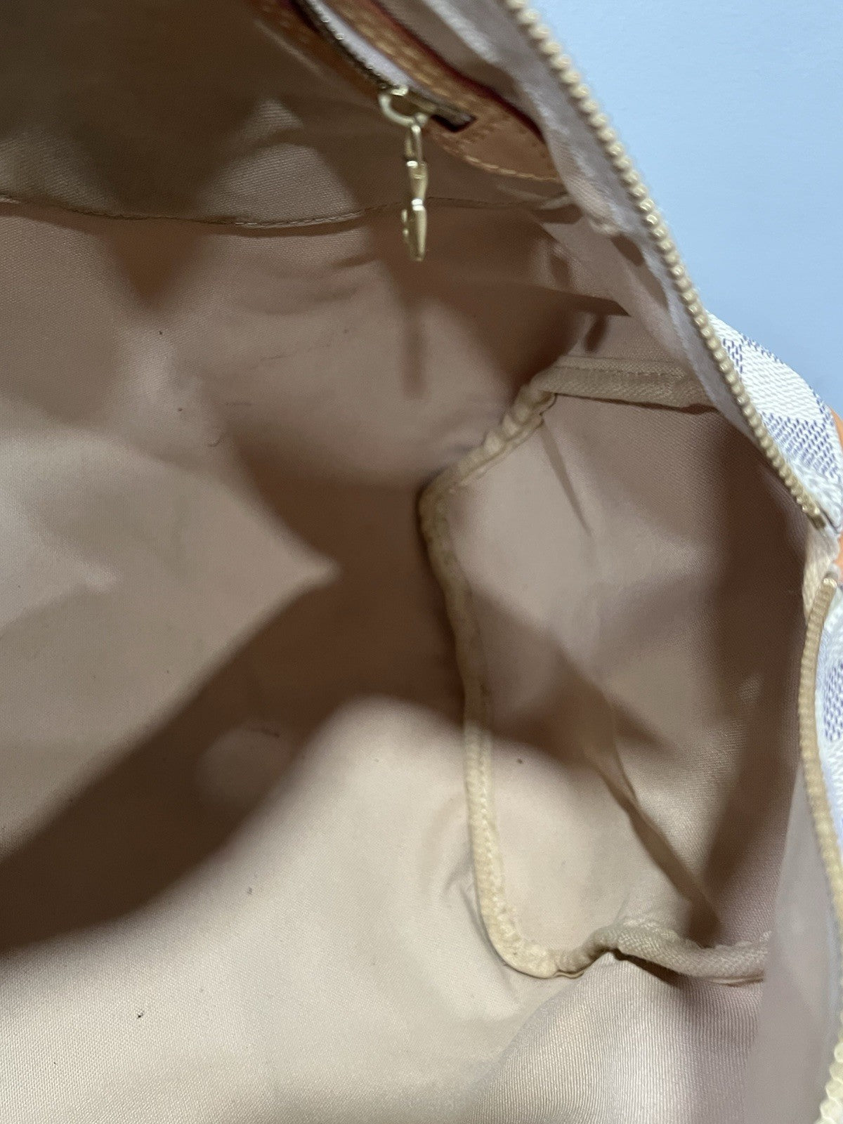 Louis Vuitton Damier Azure Speedy 35 W/Duster Lock & Certificate Of Authenticity