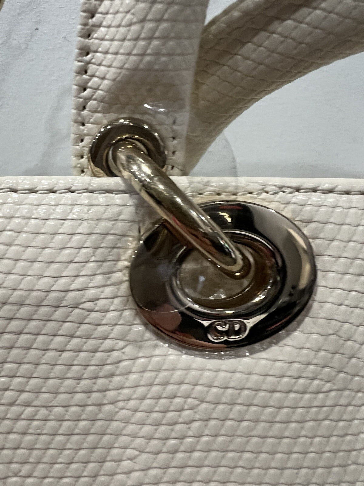 Christian Dior Lizard Ivory/Gold D-Joy Bag