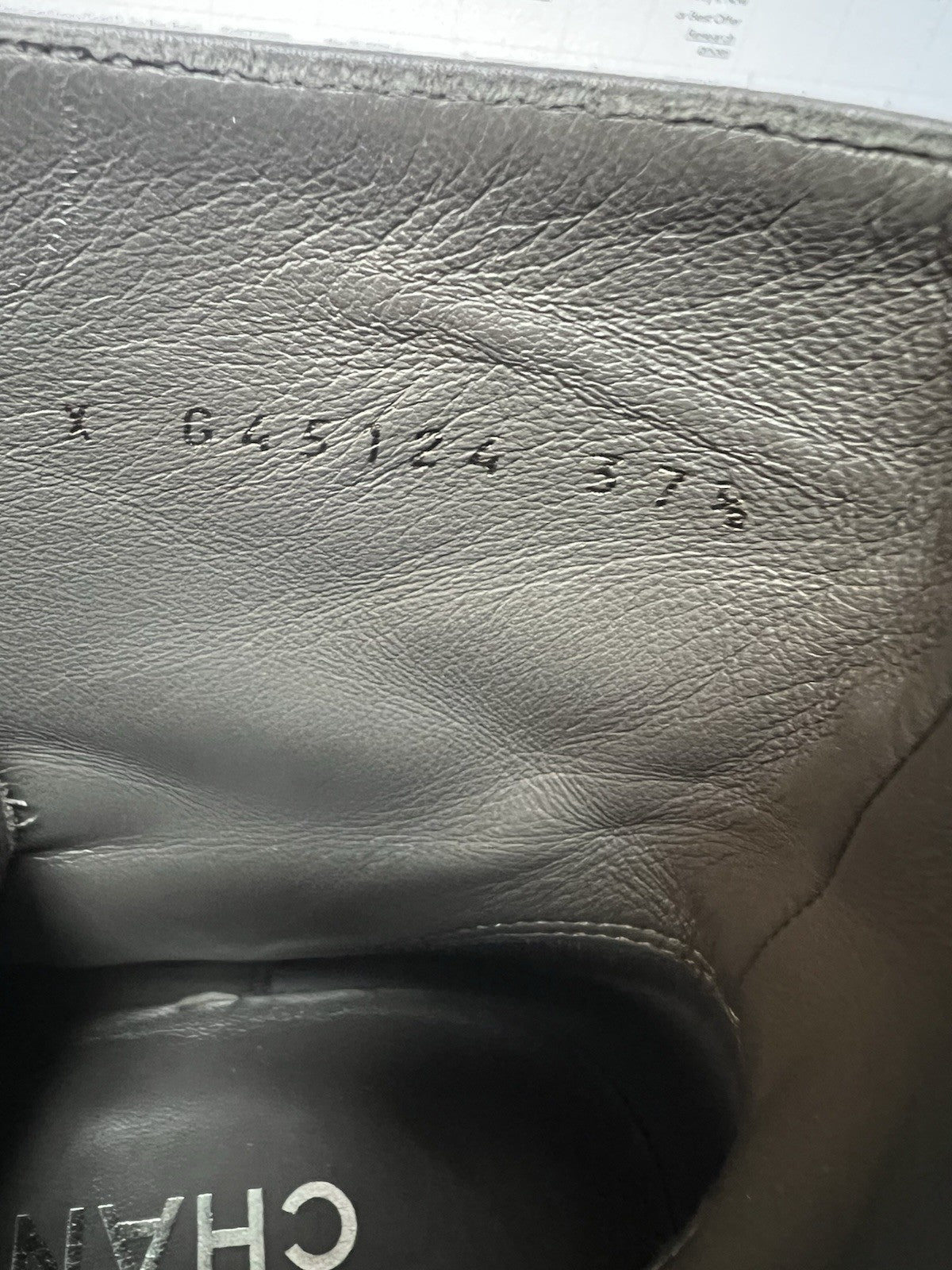 Chanel 2024 Grained Calfskin Shiny Calfskin CC Lace Up Combat Boots Size 37.5