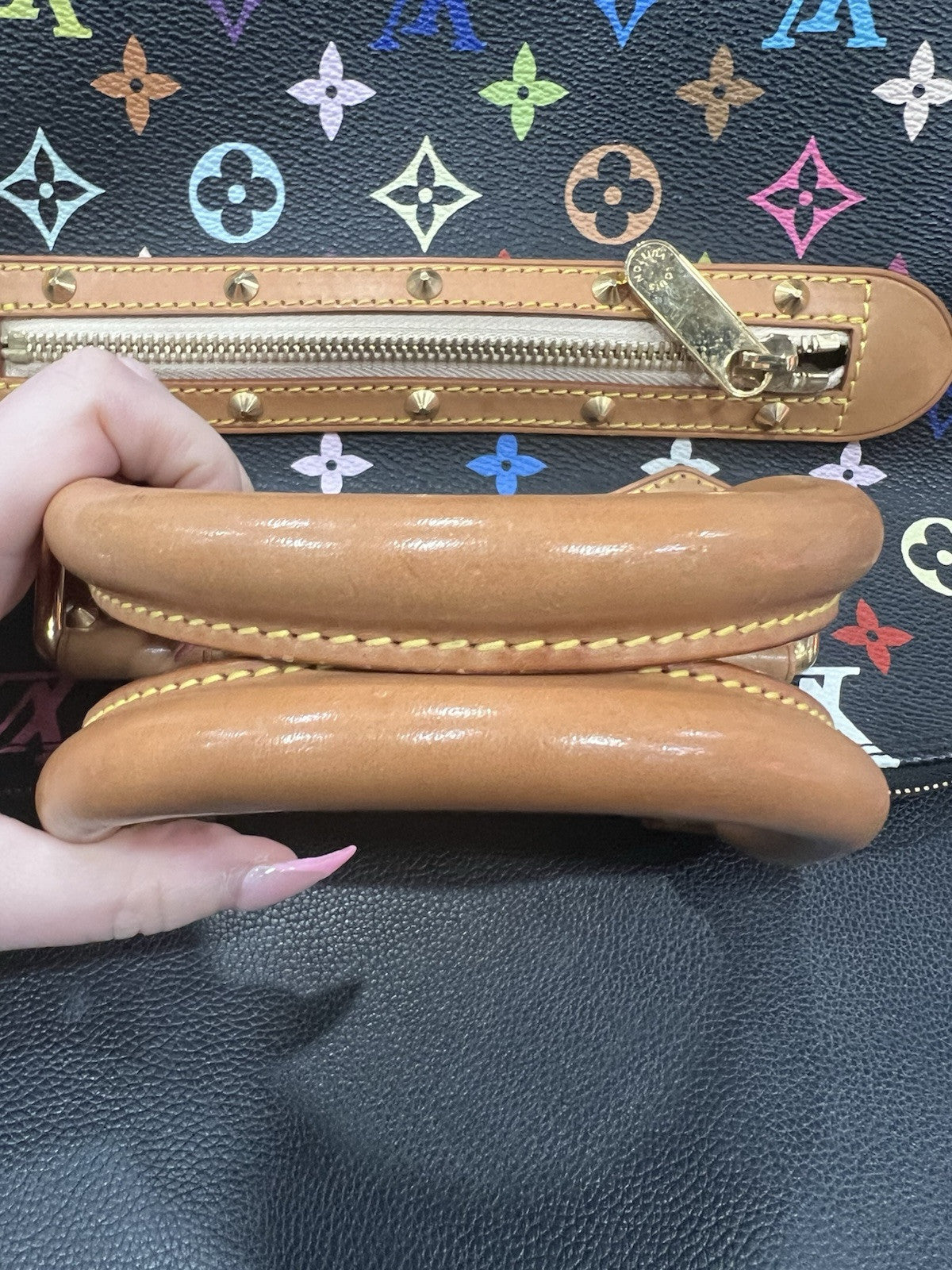 Louis Vuitton Takashi Murakami Black Limited Edition Alma Bag