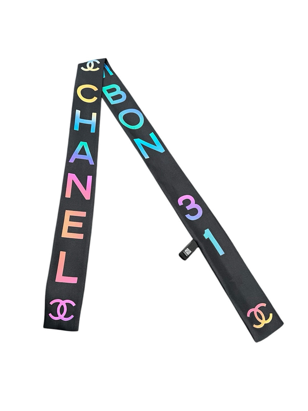 Chanel Silk Chanel Cambon 31 Reversible Bandeau Scarf RARE Color AUTHENTIC