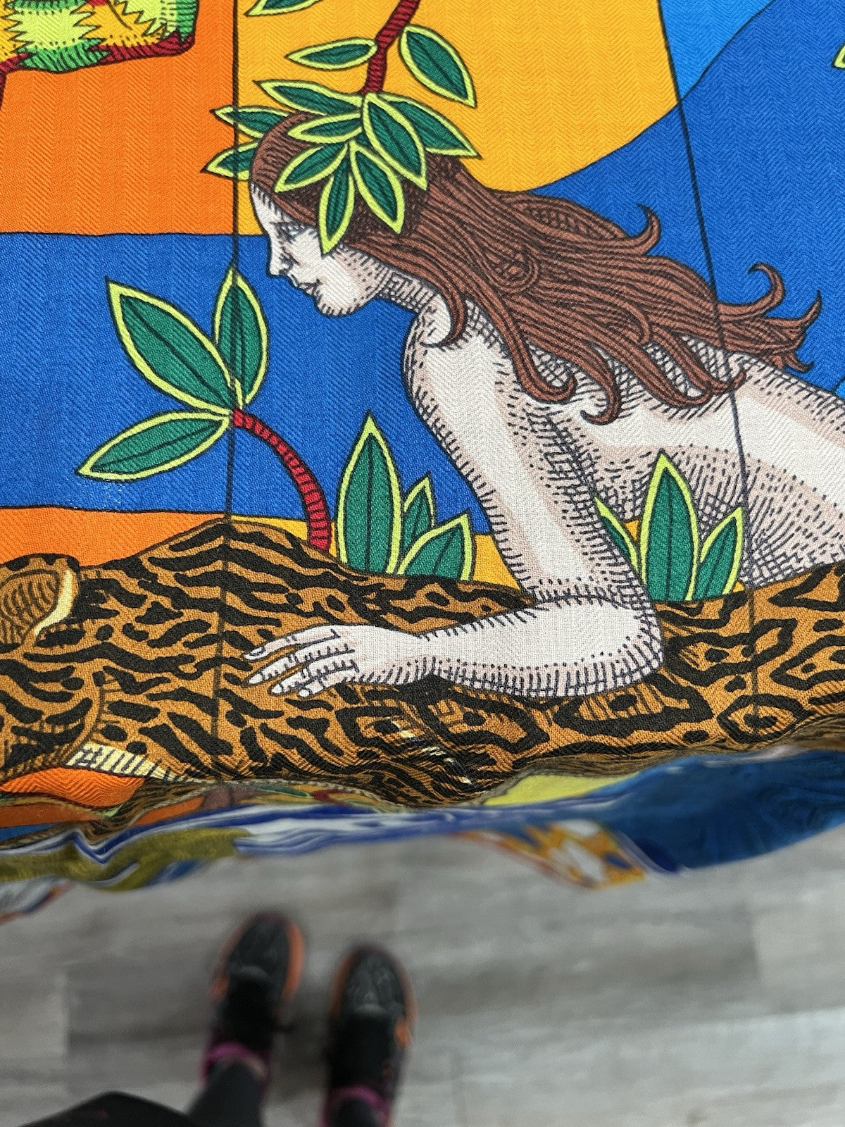 Hermes La Danse Des Amazones Cashmere Large Scarf 140cm