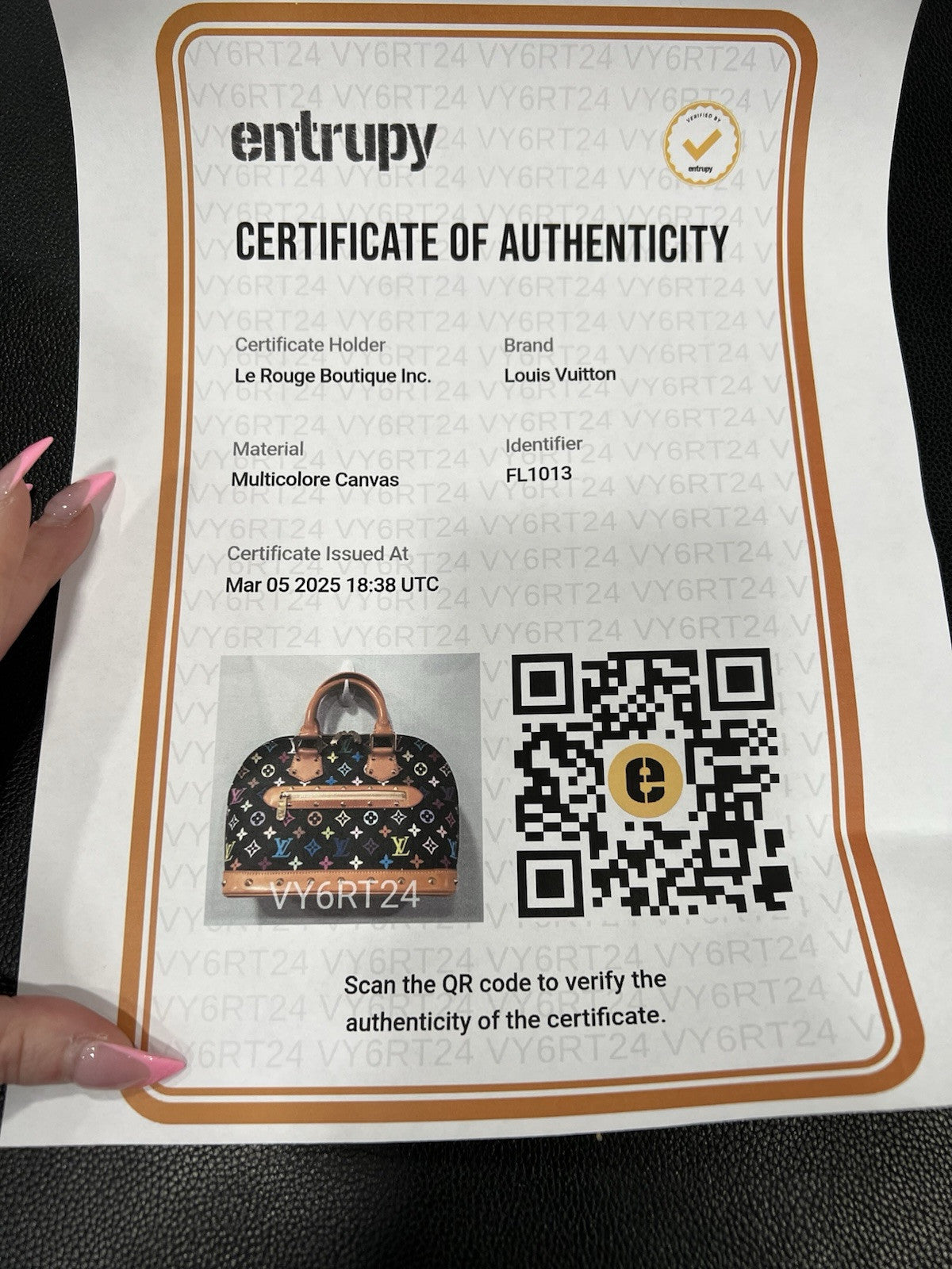 Louis Vuitton Takashi Murakami Black Limited Edition Alma Bag