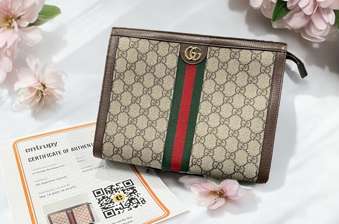 Gucci GG Supreme Ophidia Toiletry Case