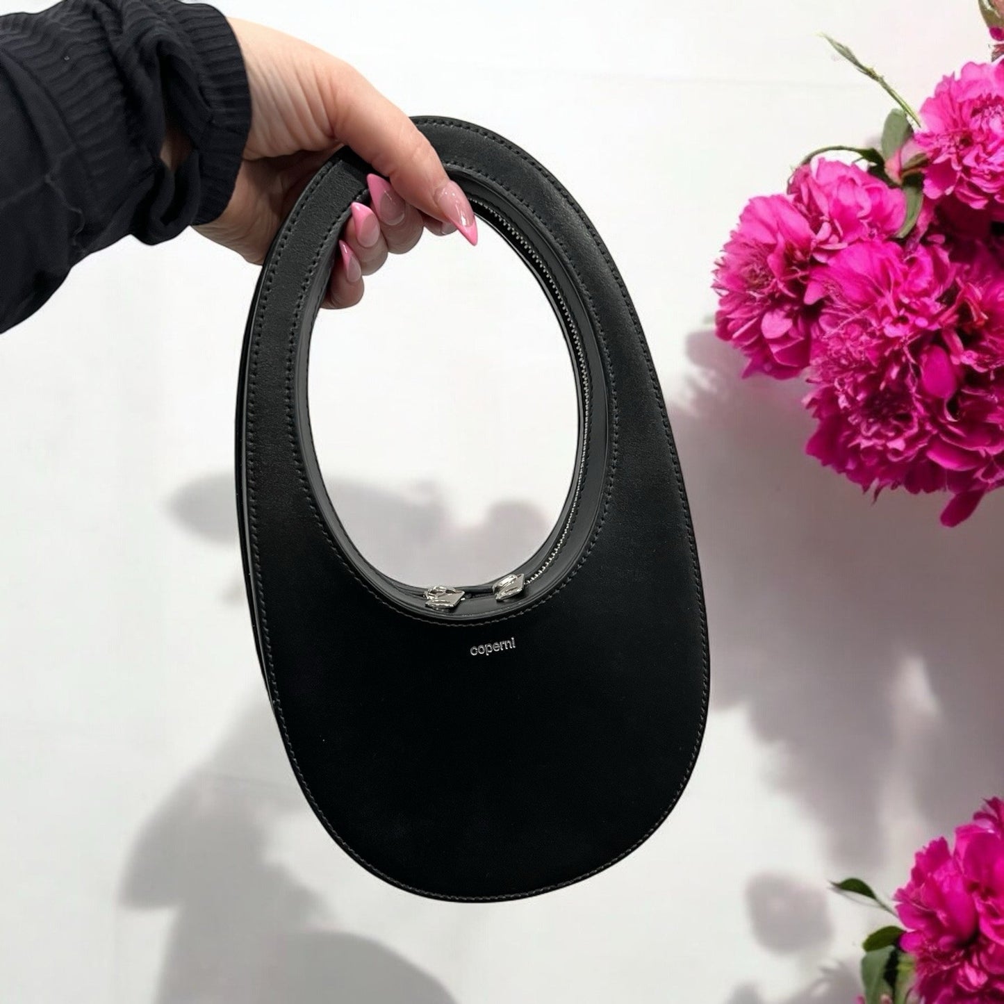 Coperni Black Mini Swipe Top Handle Clutch