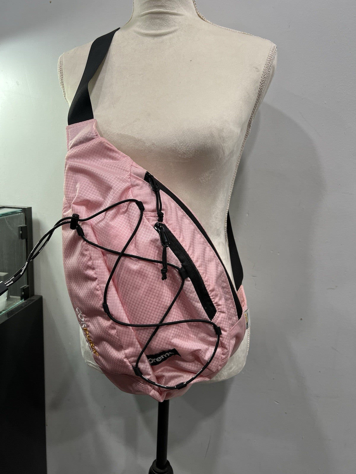 Supreme Logo Patch Nylon Sling Bag