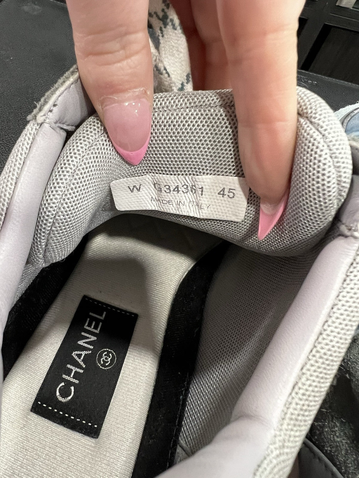 Chanel Men's Suede/Mesh Trainers Size 45/US12 Multicolor Retail $1500