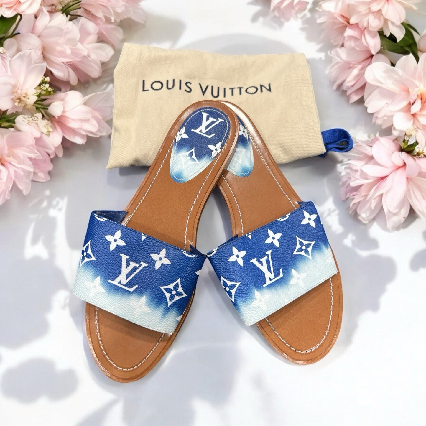 Louis Vuitton Monogram Escale Lock It Mules Size 41/US11 W/Duster