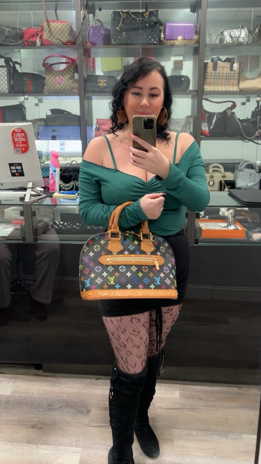 Louis Vuitton Takashi Murakami Black Limited Edition Alma Bag